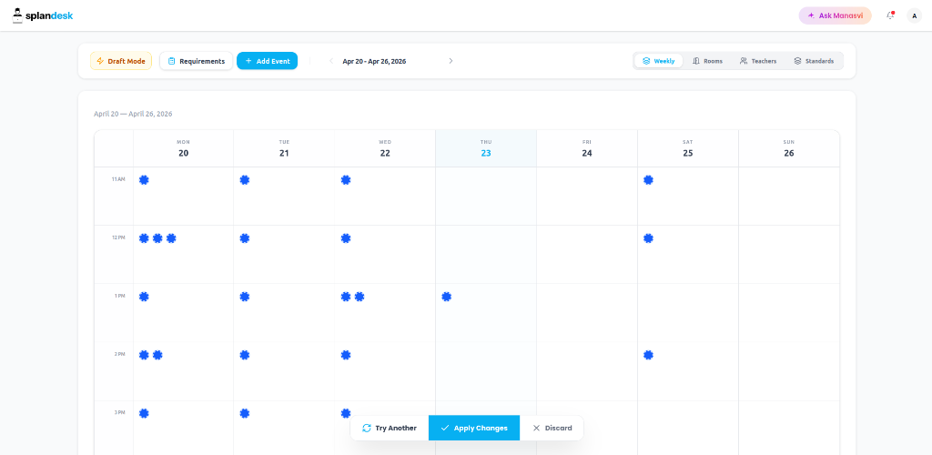Timetable Draft Mode